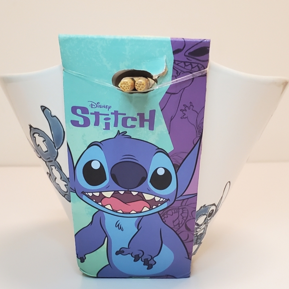 Disney Stitch Custom Ramen Bowl with Chopsticks NEW